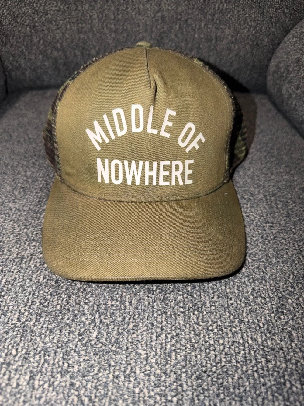 Quiet Life “Middle of Nowhere” camo trucker hat